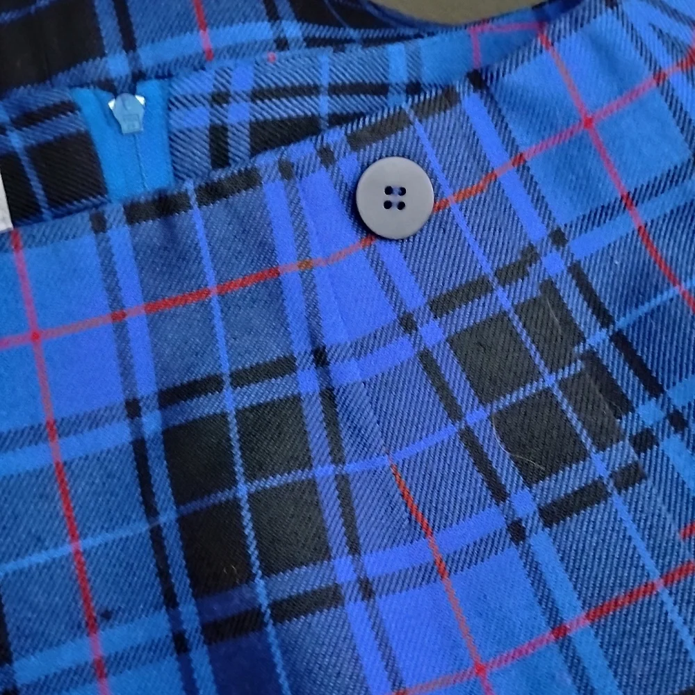 Faux Wrap Plaid Skirt Vtg. Stephanie Andrews 10 Petite Lined